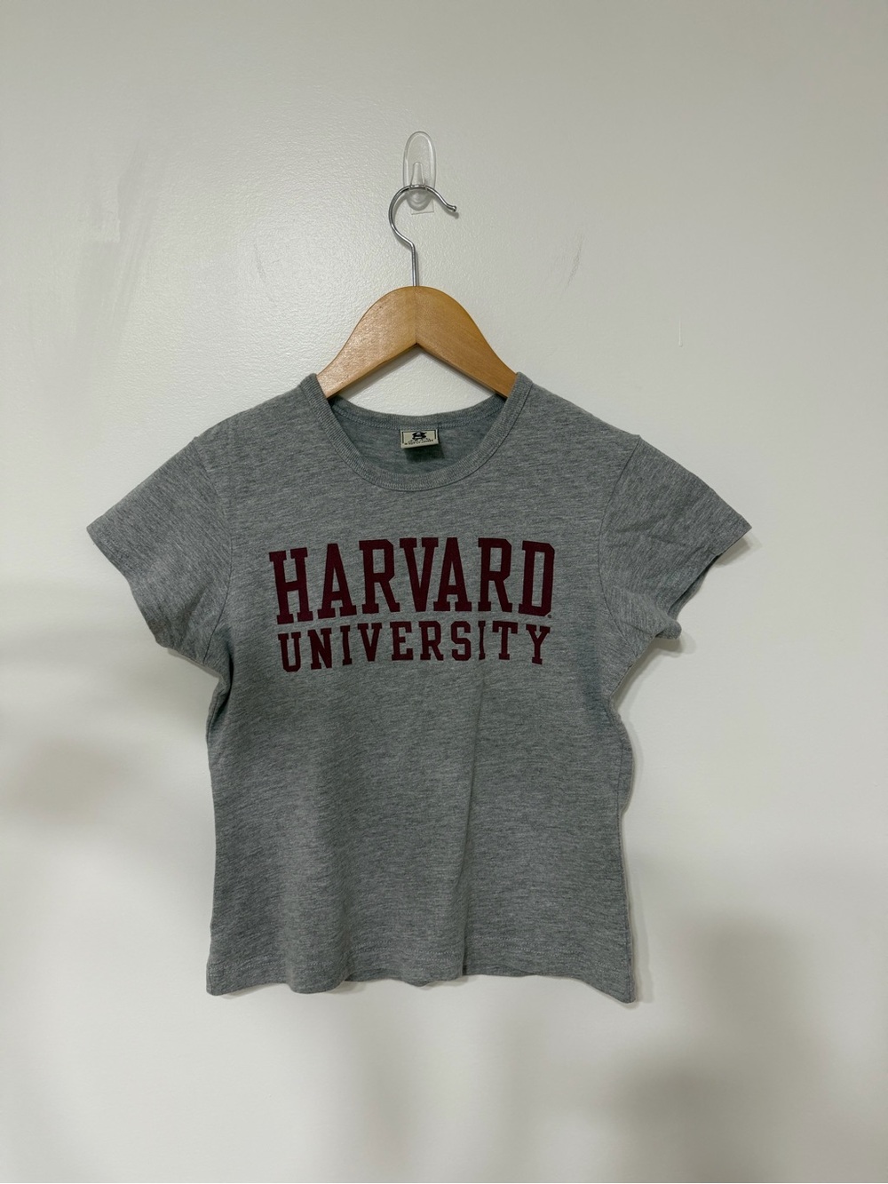 Vintage Harvard University Gray Graphic Baby Tee Shirt Cropped Women’s S